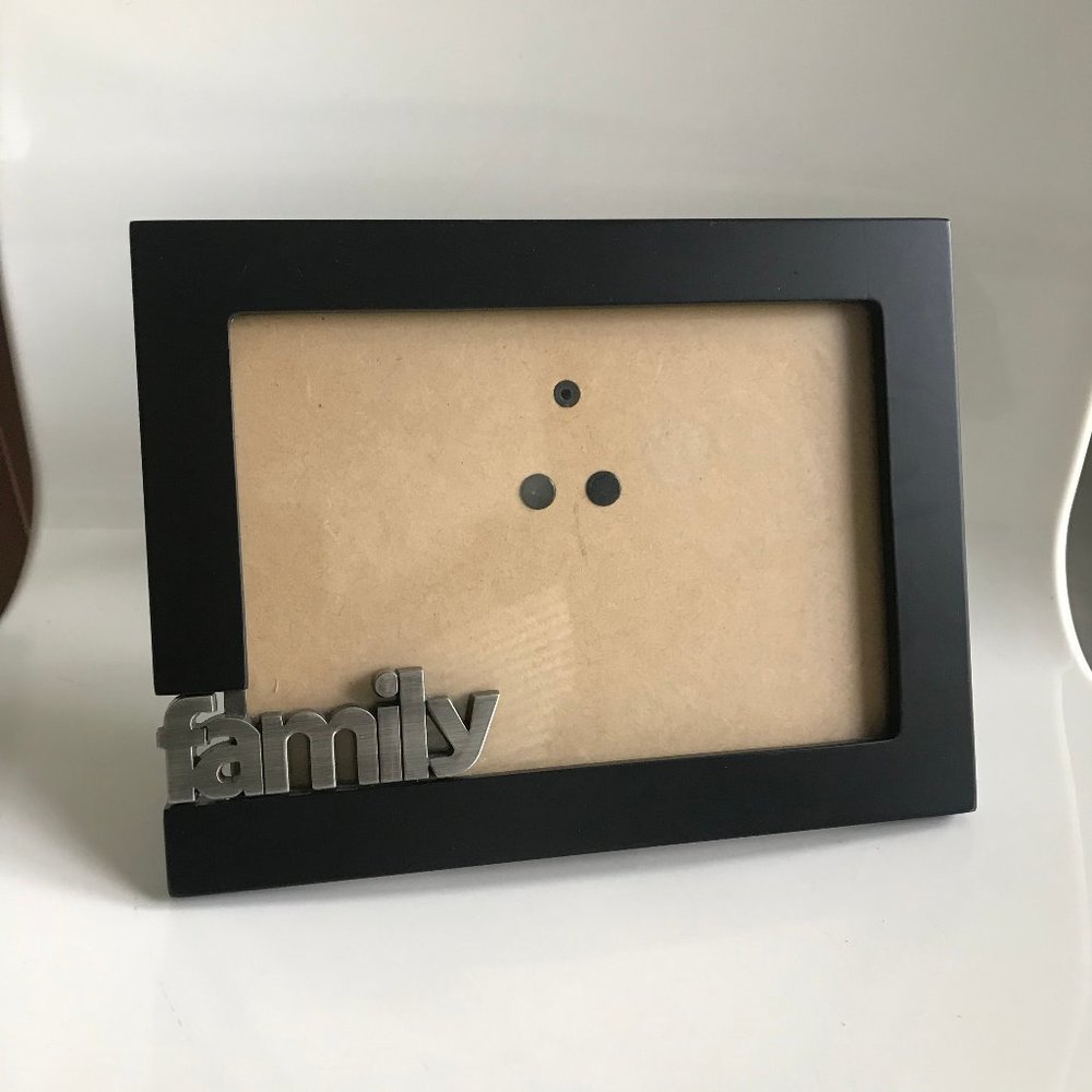 Black and silver Family photo frame